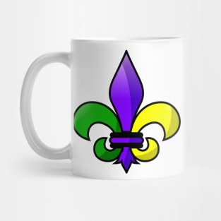 Fleur-de-lis Purple Green Gold Mug